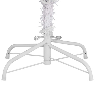 Sztuczna choinka z 300 diodami LED Biały 240 cm PVC i Metal