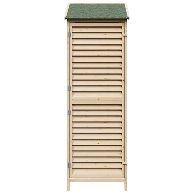 Shed ogrodowy naturalny 59 x 56 x 176 cm Drewno Świerkowe