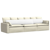 Poduszki na sofę 2 pcs Biały 200 x 40 cm tkanina