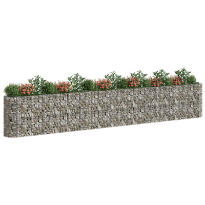vidaXL Podwyższona donica gabionowa galwanizowane żelazo 610x50x100 cm