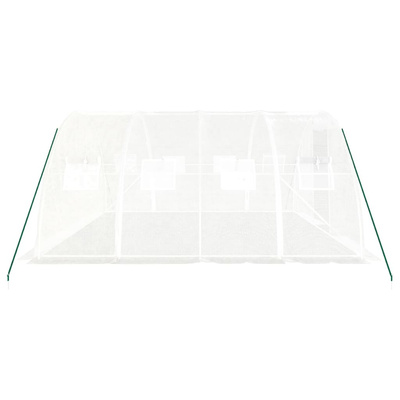 Szklarnia ze stalową ramą, biała, 16 m?, 4x4x2 m