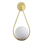 Kinkiet Złoty Kula Mleczna E14 50cm Abruzzo Alice