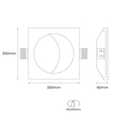 Plafon Księżyc Wpuszczany 30cm 8.5W Abruzzo Moon