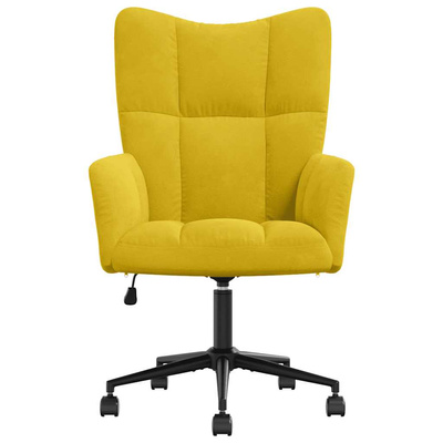Fotel, musztardowy, obity aksamitem vidaXL