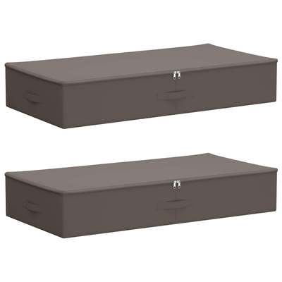 Skrzynia do przechowywania 2 pcs Szary 90 x 48 x 15 cm Włóknina
