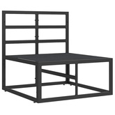 Meble Ogrodowe Metal Czarny i antracyt 70 x 71,5 x 71 cm