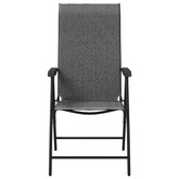 vidaXL Składane krzesła ogrodowe, 8 szt., szare, polirattan