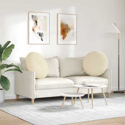 Poduszki na siedziska 2 pcs Kremowy ?80 x 29 cm tkanina