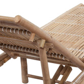 vidaXL Leżak plażowy, bambusowy