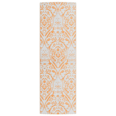 vidaXL Dywan zewnętrzny, pomarańczowo-biały, 80x250 cm, PP
