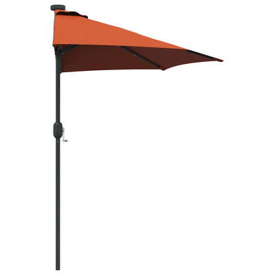 Parasolka ogrodowa terakota 294 x 150 x 223 cm Poliester i Stal