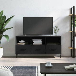 vidaXL Szafka pod TV, czarna, 102x36x50 cm, materiał drewnopochodny wariant 8