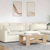 Poduszki na sofę 2 pcs Kremowy 120 x 40 cm Tkanina sztruksowa