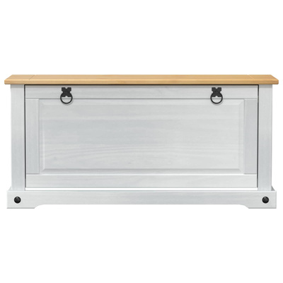 Szafka na buty Corona Biały 99 x 32 x 49 cm Lite drewno sosnowe