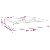 vidaXL Legowisko dla psa, białe, 71,5x54x9 cm, lite drewno sosnowe