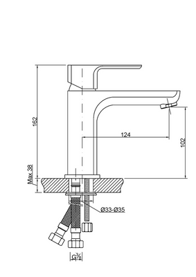 Bateria umywalkowa Nyks chrom  Invena