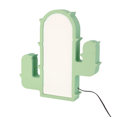 CACTUS duża lampa stołowa LED IQ KIDS zielony