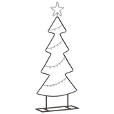 Metalowa choinka świąteczna z podstawą Czarny 90,5 cm Stal
