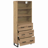 Highboard 2 szt. Dąb rzemieślniczy 69,5 x 34 x 180 cm