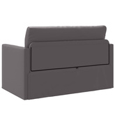 Sofa Bed Szary 124 x 71 x 78 cm Sztuczna skóra