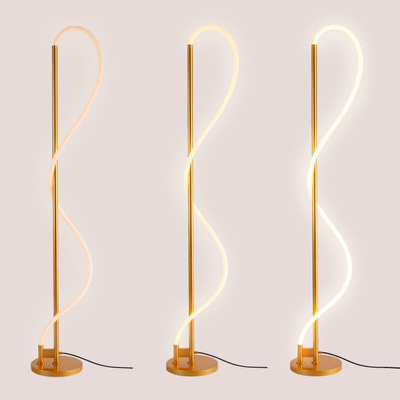 Nowoczesna Lampa podłogowa Złota LED 30W 3000K Abruzzo Spirali