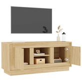vidaXL Szafka pod TV, dąb sonoma, 102x35x45 cm materiał drewnopochodny