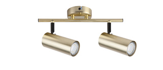 Lampa mosiądz ścienna/sufitowa listwa 2xGU10 Colly 92-01719