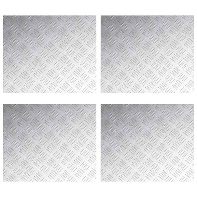 Stopień Prostokątny 4 pcs Srebrny 60 x 50 cm Aluminium