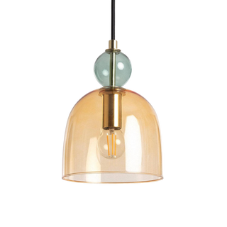 Lampa Wisząca Szklana Bursztynowo E14 15cm Abruzzo Koloreno