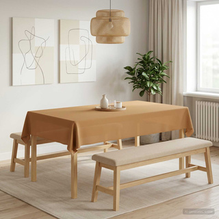Obrus stołowy 5 szt. Prostokątny Beżowy 140 x 220 cm Poliester