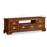 vidaXL Szafka pod TV z drewna sheesham, 120 x 40 x 30 cm