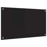 Panel kuchenny Czarny 90 x 50 cm szkło hartowane