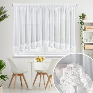 Firana Roses biała 400x160