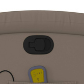 vidaXL Podnoszony fotel masujący, rozkładany, cappuccino, ekoskóra