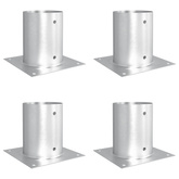 Okrągły kotwicy gruntowej 4 pcs srebrny 18 x 18 x 15 cm Metal