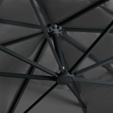 Parasol z LED i aluminiowym słupkiem, 400x300 cm, antracytowy