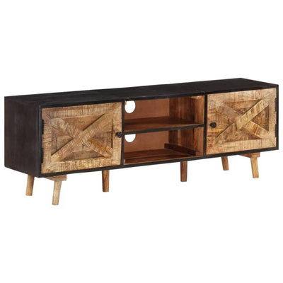 vidaXL Szafka pod TV, 140x30x46 cm, surowe drewno mango i akacjowe