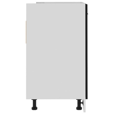 vidaXL Szafka pod zlew, czarna, 80x46x81,5 cm, materiał drewnopochodny