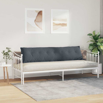 Poduszka na plecy Ciemnoszary 200 x 50 cm Tkanina sztruksowa