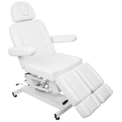 Fotel kosmetyczny elektr. Azzurro 706 pedi 1 siln. biały 109099