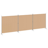 4-panelowy parawan Beżowy 525 x 180 cm tkanina