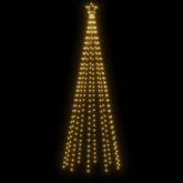 vidaXL Choinka z kołkiem gruntowym, 310 ciepłych białych LED, 300 cm