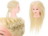 Główka głowa treningowa fryzjerska naturalne włosy blond