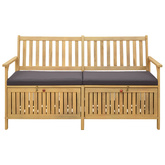 Ławka z miejscem do przechowywania 2 -Seater 148 x 63 x 84 cm