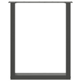 Nogi do stołu jadalnego w kształcie litery U 2 szt. Antracyt 60x(72-73) cm Stal