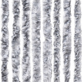 Zasłona przeciwko owadom, biało-szara, 100x200 cm, szenil