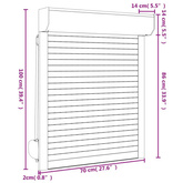 vidaXL Roleta zewnętrzna, aluminiowa, 70 x 100 cm, antracytowa