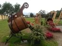 Duża donica ogrodowa doniczka drewniana  szerokość 55 cm wysokość 50 cm