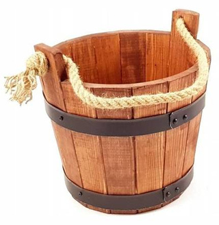 Duża donica ogrodowa doniczka drewniana  szerokość 30 cm wysokość 30 cm