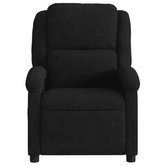 vidaXL Rozkładany fotel masujący, czarny, obity aksamitem